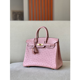 Hermes Birkin 25 Ostrich Terre Cuite(94)Gold Hardware Pink