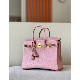 Hermes Birkin 25 Ostrich Terre Cuite(94)Gold Hardware Pink
