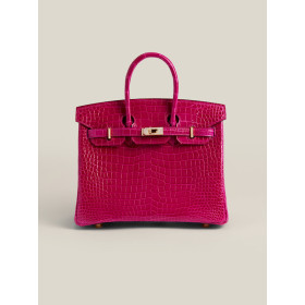 Hermes Kelly Pochette Swift Rouge H (55) Gold Hardware Rose Purple