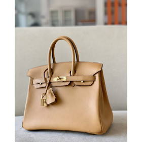 Hermes Birkin 25 Swift Biscuit (4B) Gold Hardware Brown