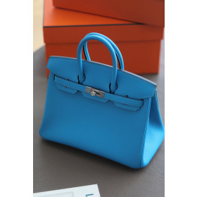 Hermes Birkin 25 Swift Blue Frida (OF) Palladium Hardware