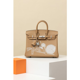 Hermes Birkin 25 Swift Chai(0M) Palladium Hardware Brown