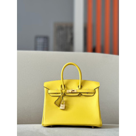 Hermes Birkin 25 Swift Jaune De Naples 9O Gold Hardware Yellow