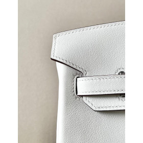 Hermes Birkin 25 Swift Nata(I2) Palladium Hardware White