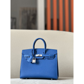 Hermes Birkin 30 Epsom Blue France(71) Palladium Hardware Sellier