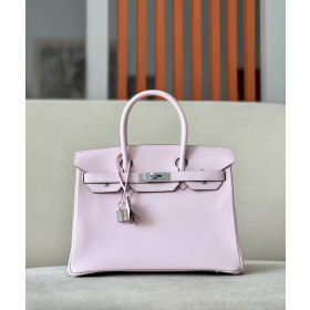 Hermes Birkin 30 Swift Mauve Pale(09) Palladium Hardware Light Pink