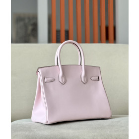 Hermes Birkin 30 Swift Mauve Pale(09) Palladium Hardware Light Pink