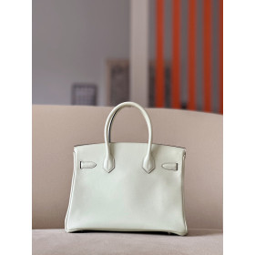 Hermes Birkin 30 Swift Vert Fizz 0S Palladium Hardware Light Green
