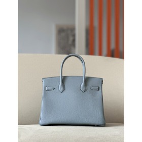 Hermes Birkin 30 Togo Blue Lin(J7) Palladium Hardware