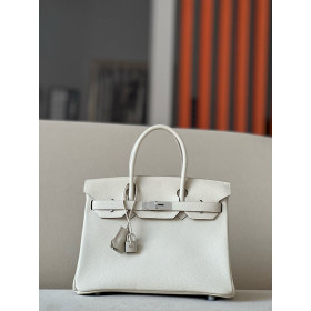 Hermes Birkin 30 Togo Craie(10) Palladium Hardware White