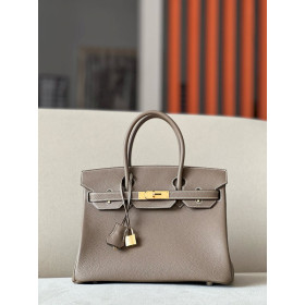 Hermes Birkin 30 Togo Etoupe(18) Gold Hardware Elephant Grey