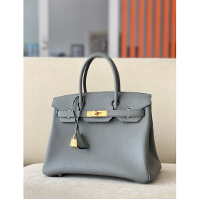 Hermes Birkin 30 Togo Gris Meyer(0L) Gold Hardware Dark Grey