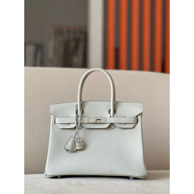 Hermes Birkin 30 Togo Gris Perle(80) Palladium Hardware White