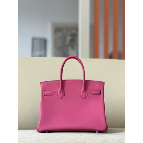 Hermes Birkin 30 Togo Rose Pourpre(L3) Palladium Hardware Rose Pink