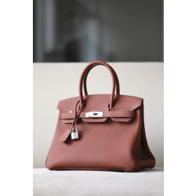 Hermes Birkin 30 Togo Sienne(4E) Palladium Hardware Brown