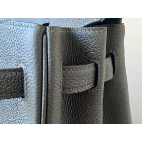 Hermes Birkin 30 Togo Vert Gris(C6) Gold Hardware Dark Grey