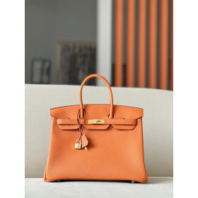 Hermes Birkin 30 Craie Epsom 10 Gold Hardware Orange