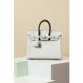 Hermes Kelly Pochette Swift Glycine (4W) Palladium Hardware White