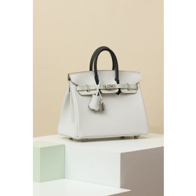Hermes Kelly Pochette Swift Glycine (4W) Palladium Hardware White