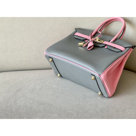 Hermes Birkin HSS 30 Epsom Gris Mouette(4Z) and Rose Confetti (1Q) Gold hardware Grey and Pink
