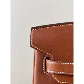 Hermes Birkin HSS 35 Barenia and Canvas in Gold(37) Gold hardware Brown and Beige