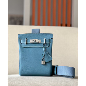 Hermes Kelly Mini Epsom Blue Pale (08) Gold Hardware