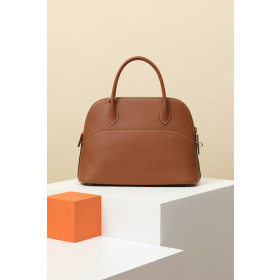 Hermes Birkin Cargo 35 Canvas and Swift Lime(9R) and Chai(0M) Palladium Hardware Brown