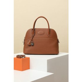Hermes Birkin Cargo 35 Canvas and Swift Noir(89) Palladium Hardware Brown