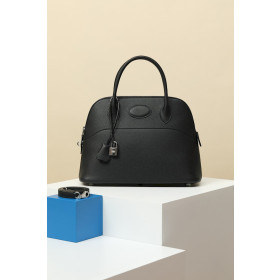 Hermes Bolide Mini Clemence Nior (89) Palladium Hardware Black