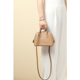 Hermes Bolide Mini Clemence Caremel (28) Palladium Hardware Dark Beige