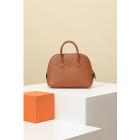 Hermes Bolide Mini Clemence Vert Fizz (0S) Palladium Hardware Brown