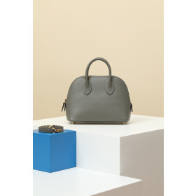 Hermes Bolide Mini Evercolor Beton (8L) Palladium Hardware Dark Grey