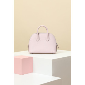 Hermes Bolide Mini Evercolor Caremel (28) Palladium Hardware Light Pink