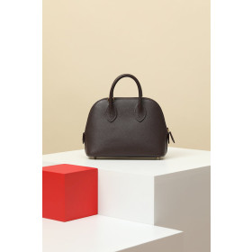Hermes Bolide Mini Evercolor Gris Meyer (0L) Gold Hardware Dark Brown