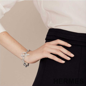 Hermes Chaine D'ancre Bracelet Silver