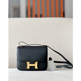Hermes Constance 19 Epsom Chai (0M) Palladium Hardware Black