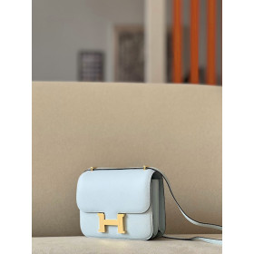 Hermes Constance 19 Epsom Anemone(P9) Gold Hardware Light Blue