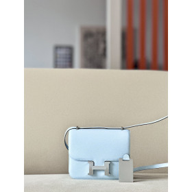 Hermes Constance 19 Epsom Anemone(P9) Palladium Hardware Light Blue