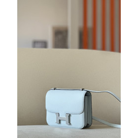 Hermes Constance 19 Epsom Anemone(P9) Palladium Hardware Light Blue