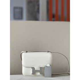 Hermes Constance 19 Epsom Lin(J7) Palladium Hardware White