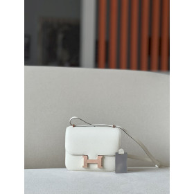 Hermes Constance 19 Himalayan Crocodile Palladium Hardware White