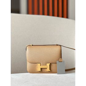 Hermes Constance 19 Epsom Chai (0M) Palladium Hardware Dark Beige