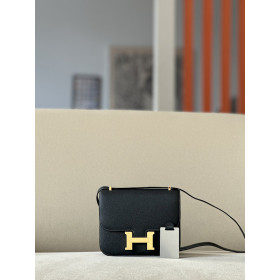 Hermes Constance 19 Epsom Craie (10) Gold Hardware Black