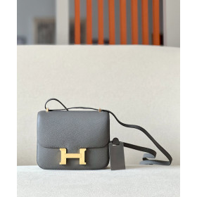 Hermes Constance 19 Epsom Craie (10) Rose Gold Hardware Dark Grey