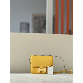Hermes Constance 19 Epsom Craie (10) Palladium Hardware Yellow