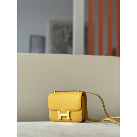 Hermes Constance 19 Epsom Craie (10) Palladium Hardware Yellow