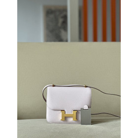 Hermes Constance 19 Epsom Graphite(88) Palladium Hardware Light Pink