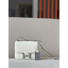 Hermes Constance 19 Epsom Etoupe(18) Palladium Hardware White