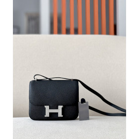 Hermes Constance 19 Epsom Graphite(88) Gold Hardware Black