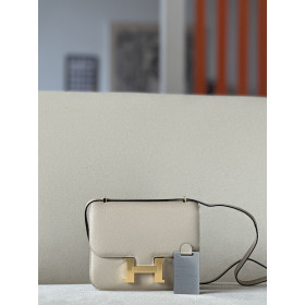 Hermes Bolide Mini Evercolor New Bleu Jean (D2) Gold Hardware Beige